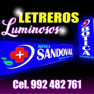 Letreros Luminosos - Marcos de madera - Gigantografías