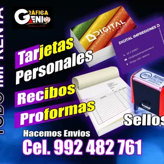 Tarjetas personales - recibos - Proformas