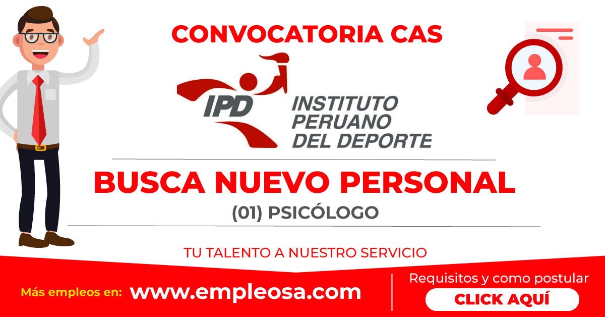 CAS N° 039: PSICÓLOGO Vacantes: 1