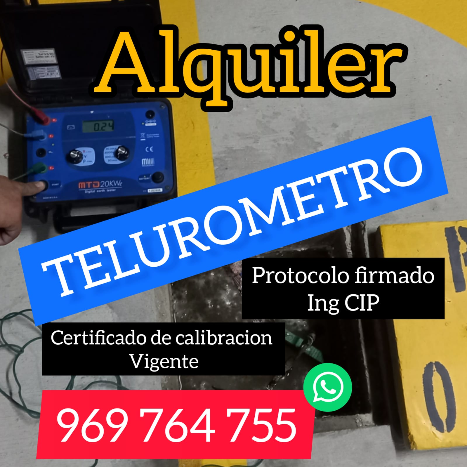 ALQUILER TELUROMETRO CERTIFICADO DE CALIBRACION