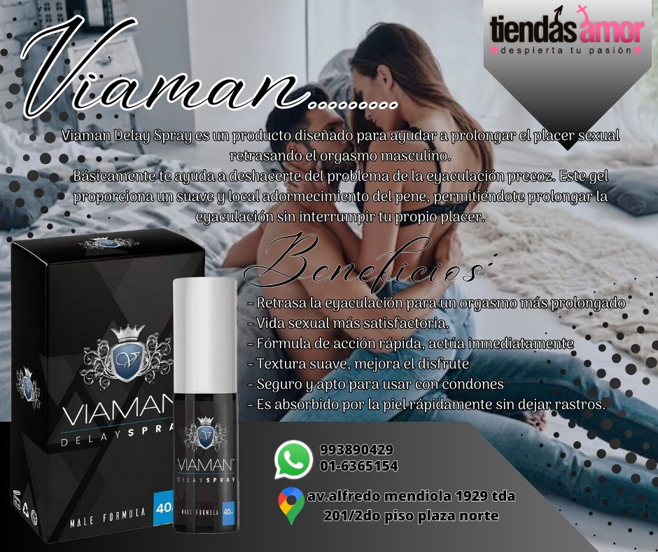 SEXSHOP RETARDANTE EN SPRAY VIAMAN CEL 993890429