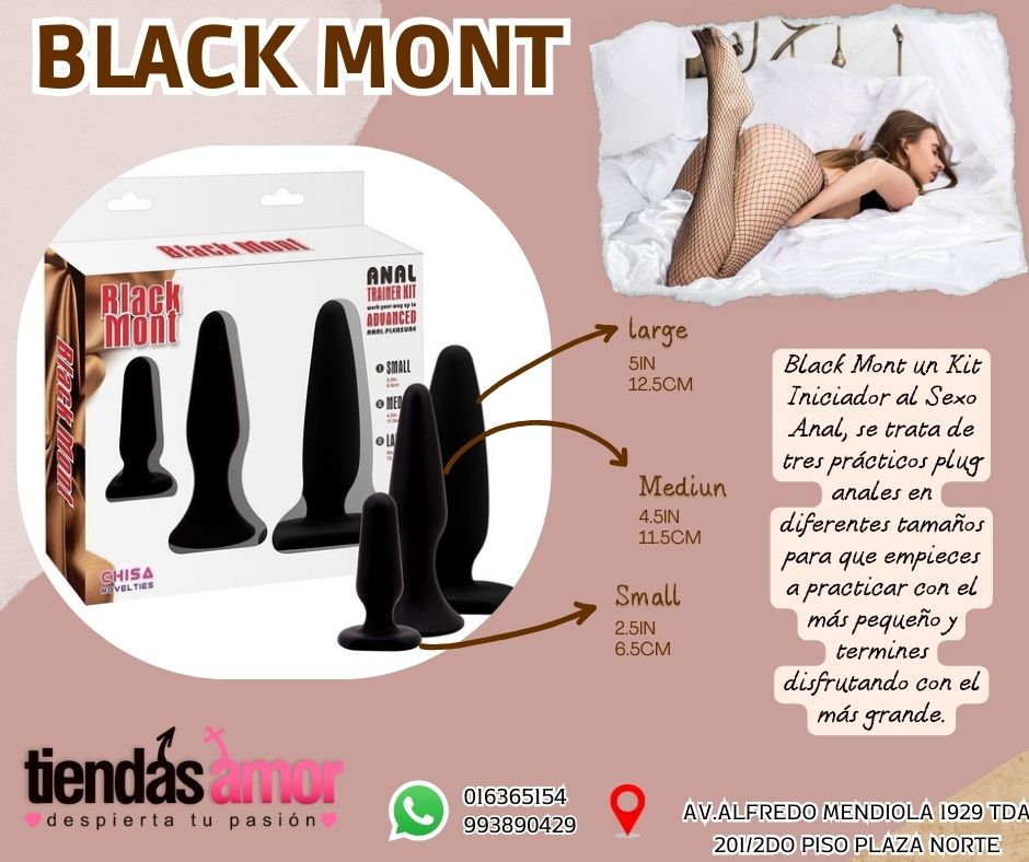 BLACK MONT KIT INICIADOR PARA EL SEXO ANAL PARA MAS PLACER