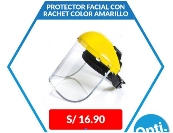 Protector Facial con Rachet color amarillo