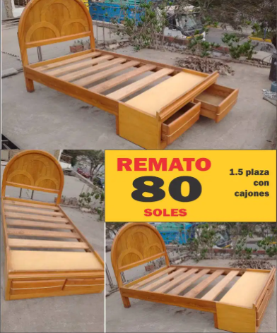 CAMA madera remato