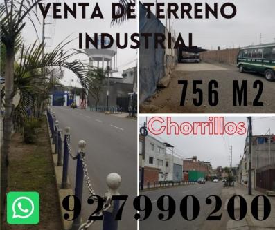 756 m² – VENTA DE TERRENO INDUSTRIAL EN LA CAMPIÑA CHORRILLOS