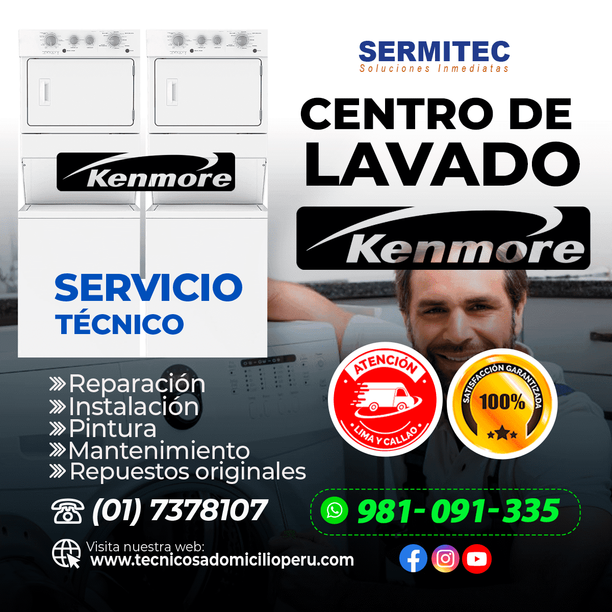 Kenmore Reparación de Lavadoras 981091335 MIRAFLORES