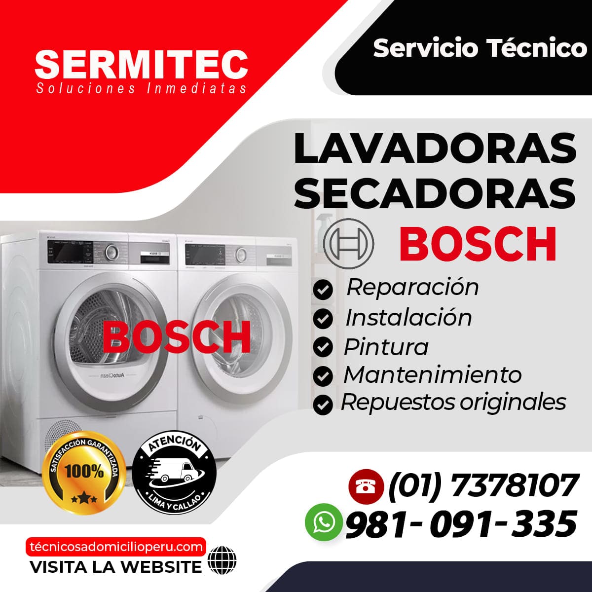 BOSCH Reparacion de Lavadoras 998722262 BREÑA