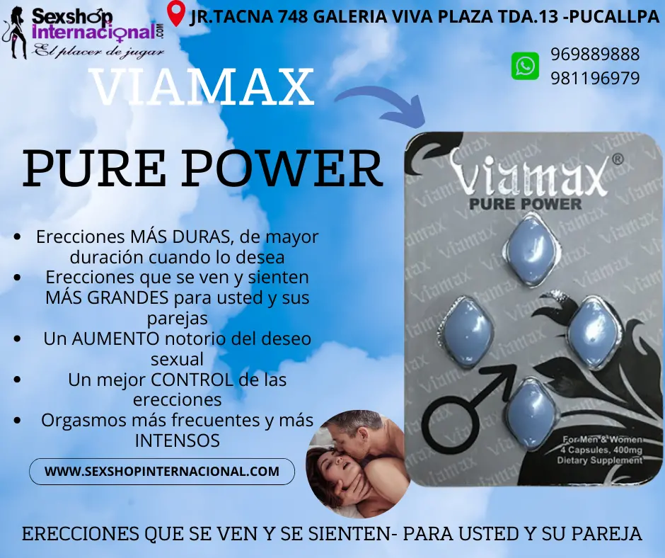 DISFRUTA TUS ENCUENTROS CON VIAMAX PURE POWER- PENE ERECTO POR MAS TIEMPO