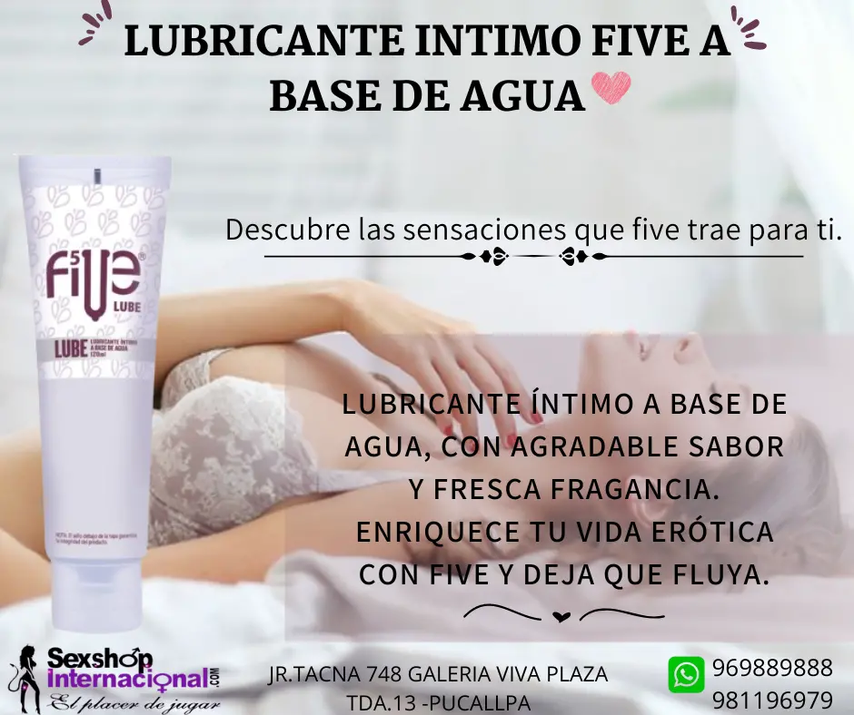 LUBRICANTE FIVE- MANTIENE LA LUBRICASION HACIENDO MUCHO MAS PLACENTERAS TUS ENCUENTROS INTIMOS