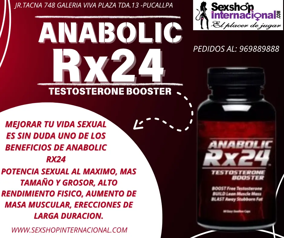 MAS TAMAÑO Y GROSOR CON ANABOLIC RX24 GANA MASA MUSCULAR