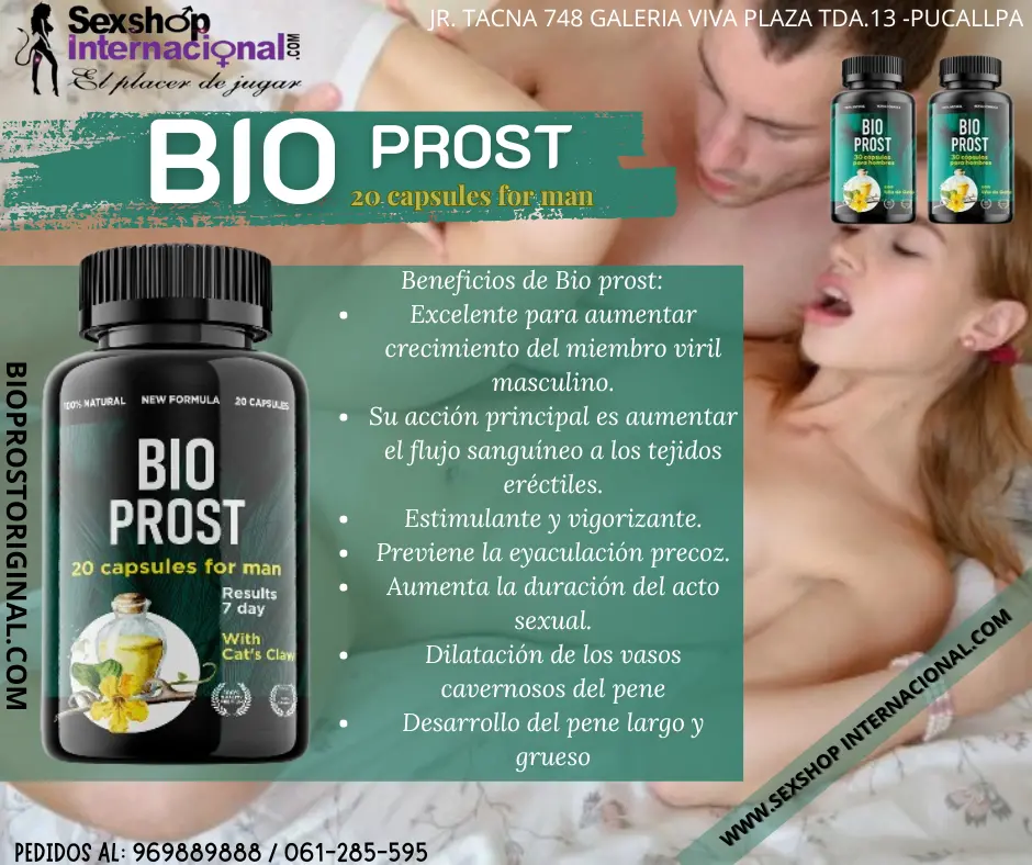 BIO PROST ORIGINAL EN PUCALLPA- AUMENTA EL TAMAÑO- DESINFLAMA LA PROSTATA-MAS POTENCIA