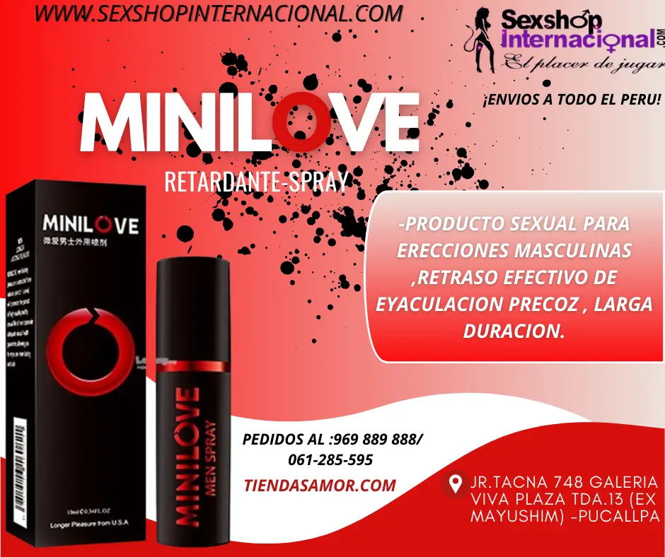 SPRAY RETARDANTE- ERECCIONES FUERTES Y DURADERAS CON MINILOVE