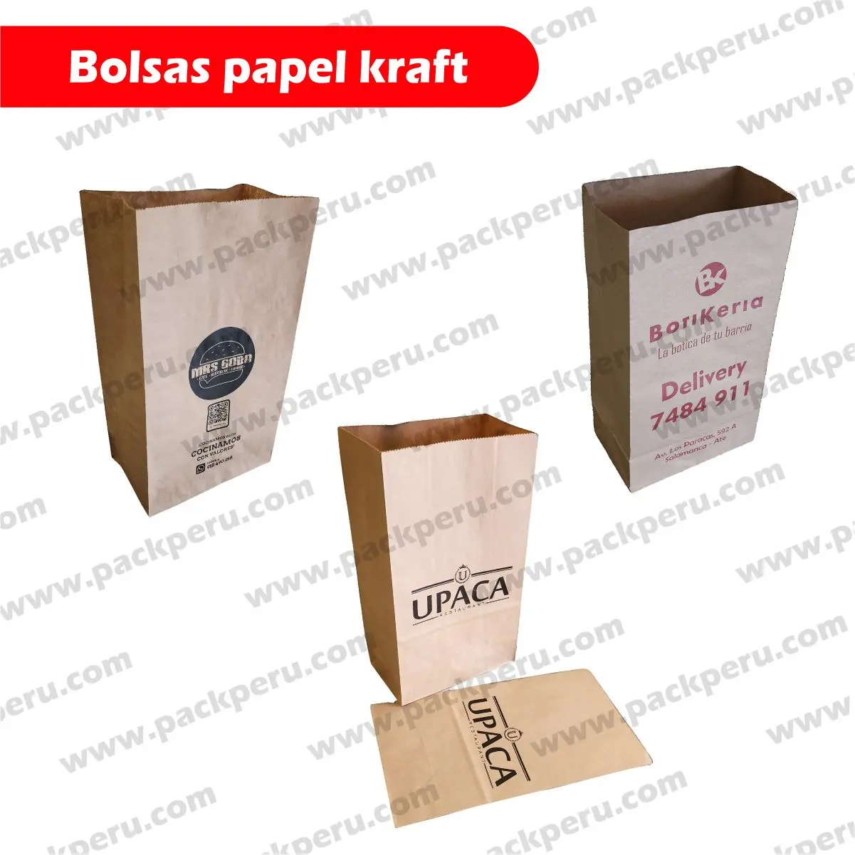 Bolsas de papel para despacho y delivery