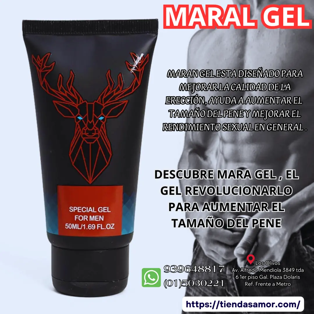 LUBRICANTE POTENCIADOR MASCULINO MARA GEL TIENDAS AMOR IZAGUIRRE