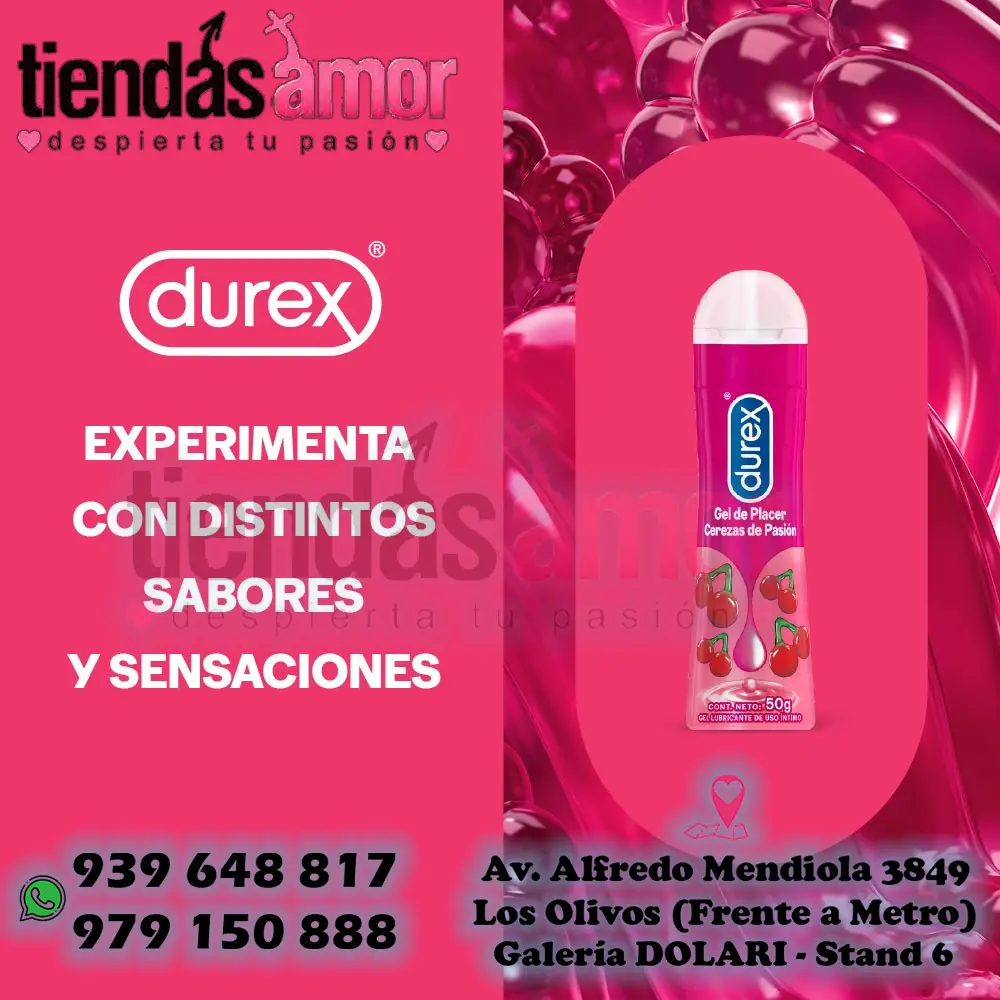 Gel Durex Play Cerezas Úsalos donde y cuando quieras - IZAGUIRRE