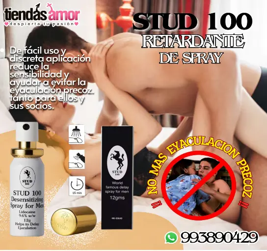 STUD 100 TAPA DORADO RETARDANTE EN SPRAY SEXSHOP LOS OLIVOS 993890429