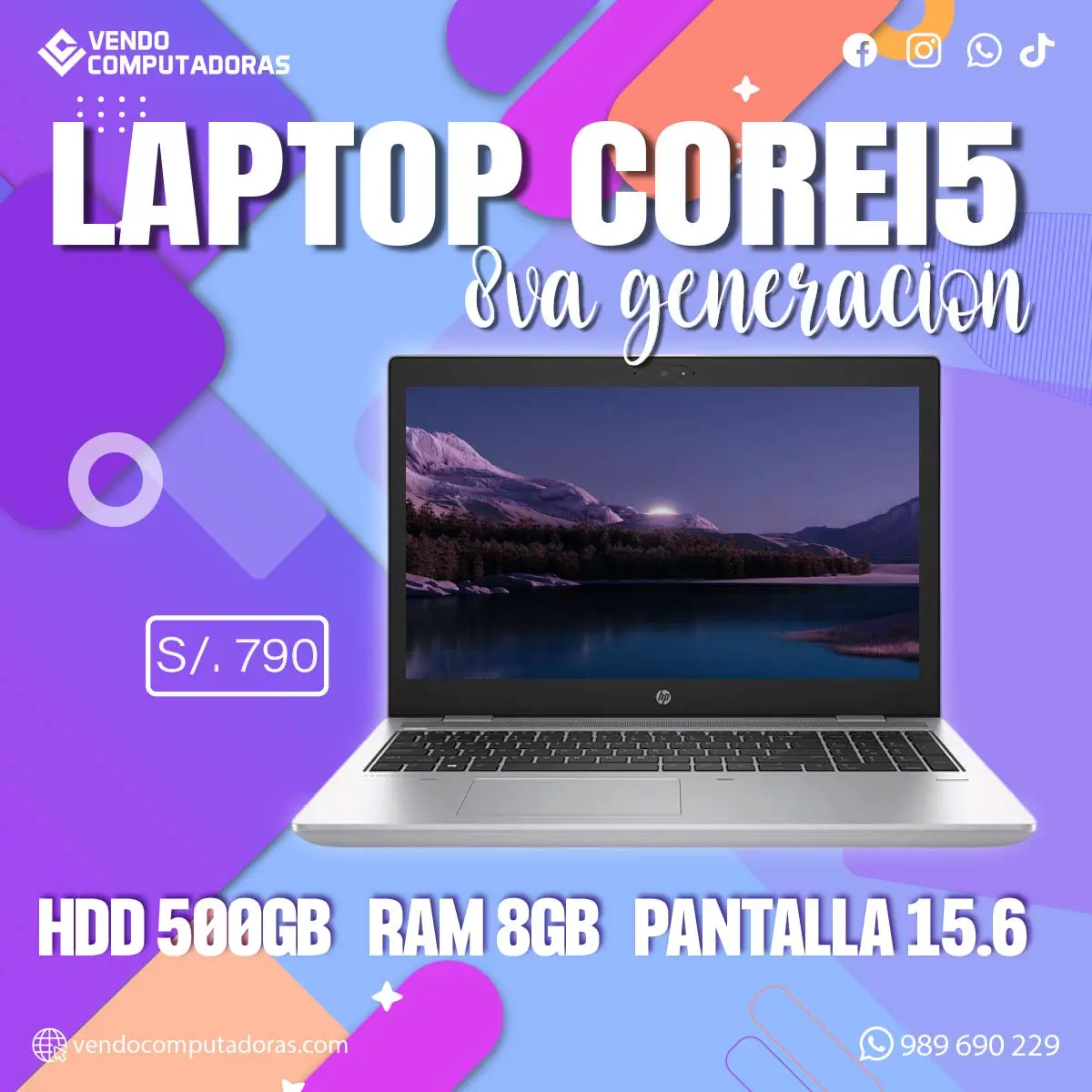  APROVECHA LA OFERTA EN HP CORE I5 CON GARANTÍA 