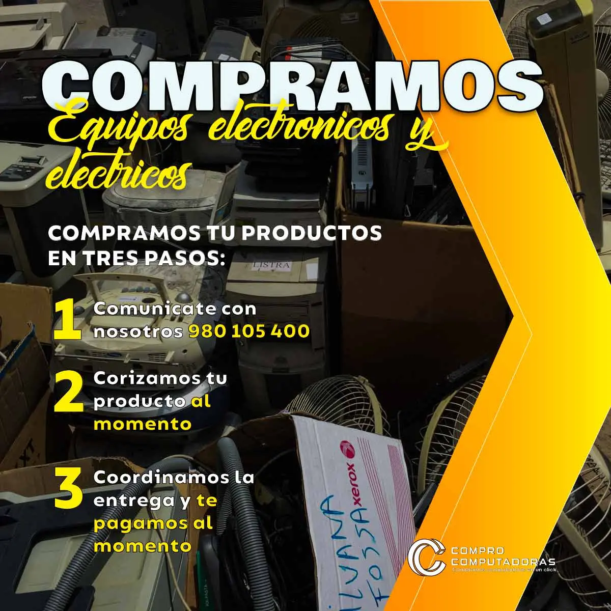  Compra rápida de equipos electrónicos y eléctricos en desuso