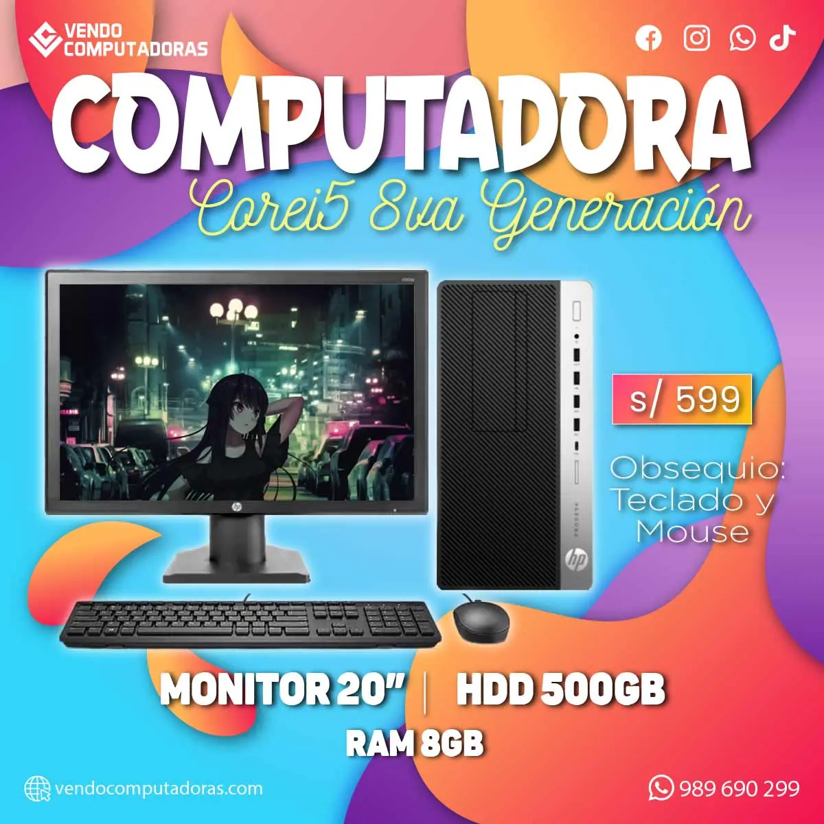  RENDIMIENTO INCREÍBLE CON CORE I5 8GB RAM 