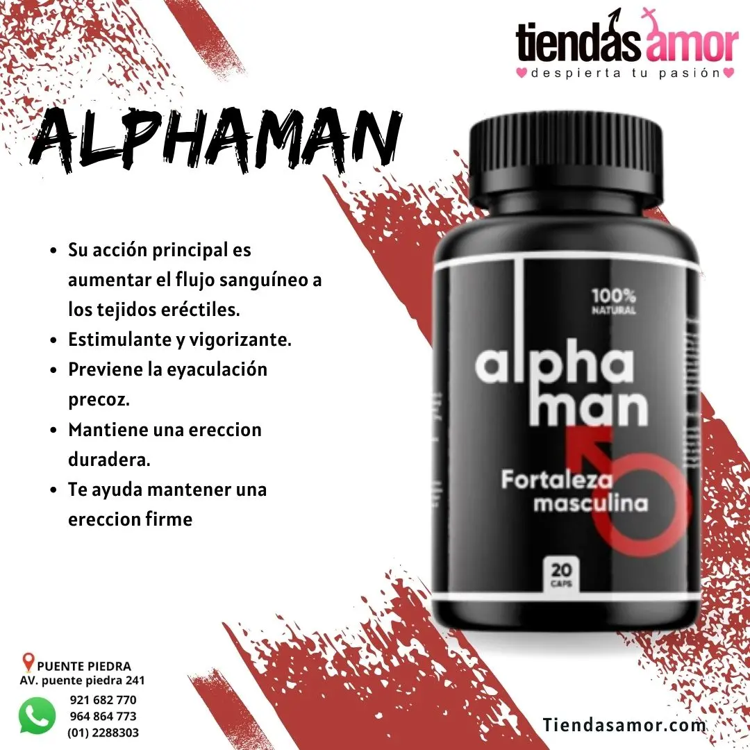 Alphaman 20 Caps Original Alarga la erección Aumenta el tamaño del pene