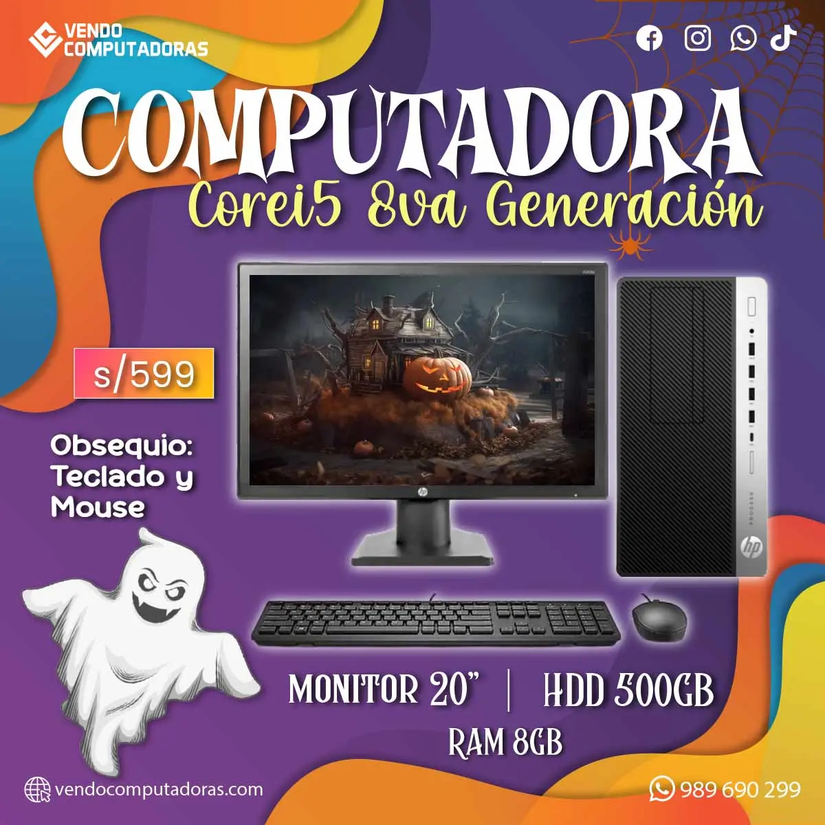  OFERTA FANTASMAL PC CORE i5 MONITOR HP 