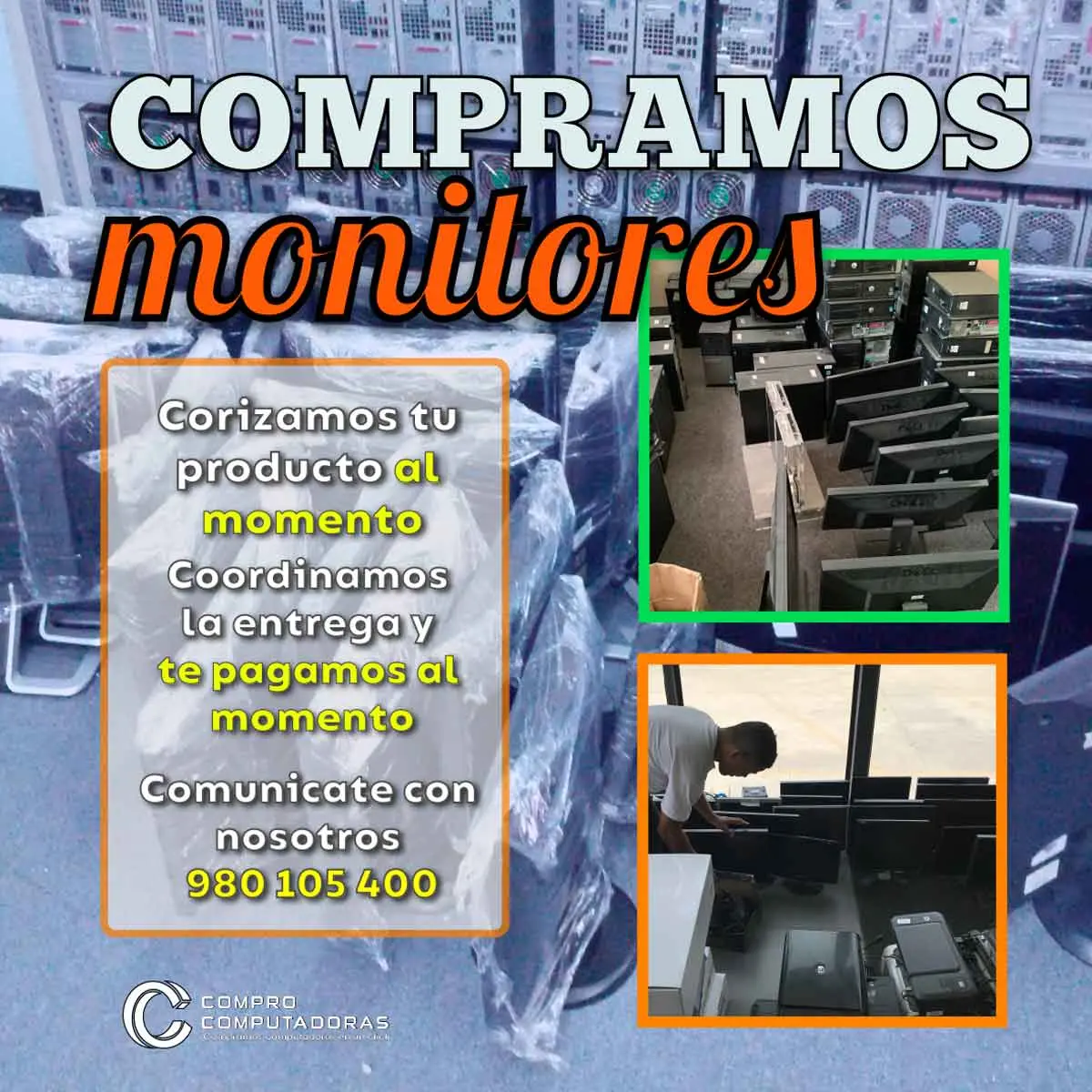 RECICLA TUS MONITORES PAGO INMEDIATO