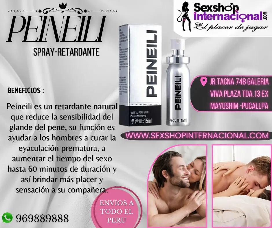 CON PEINEILI NUESTRO SPRAY RETARDANTE OLVIDATE DE LA EYACULACION PRECOZ Y EMPIEZA A DISFRUTAR MAS