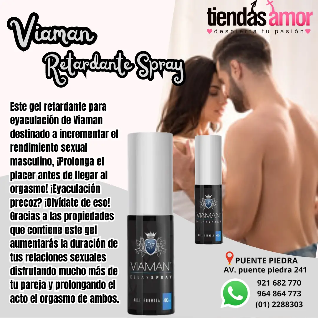 Spray retardante Viaman Ayuda a mejorar la calidad del sexo