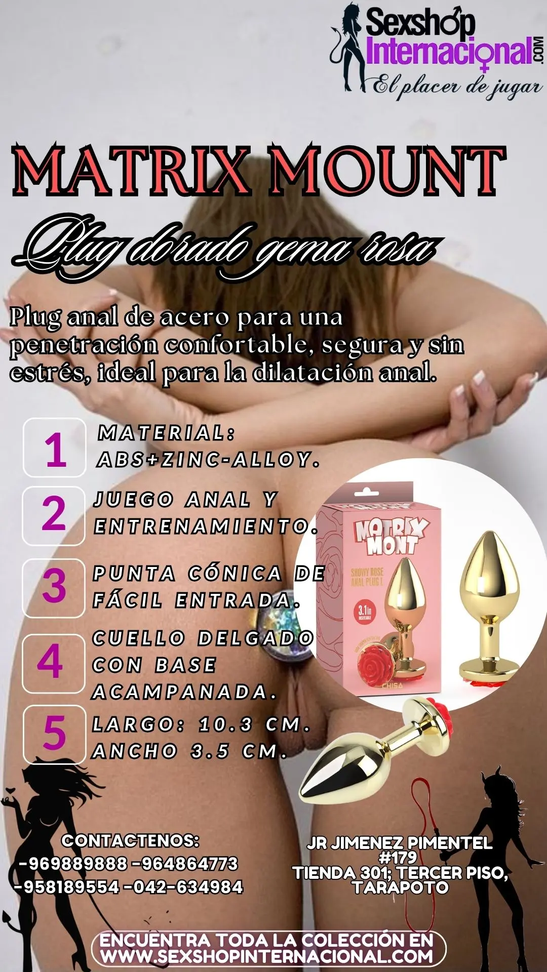 PLUG DE ACERO ESTIMULADOR ANAL MAYOR PLACER Y DISFRUTE