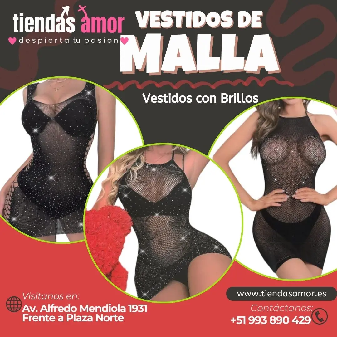 Vestidos de malla con brillos