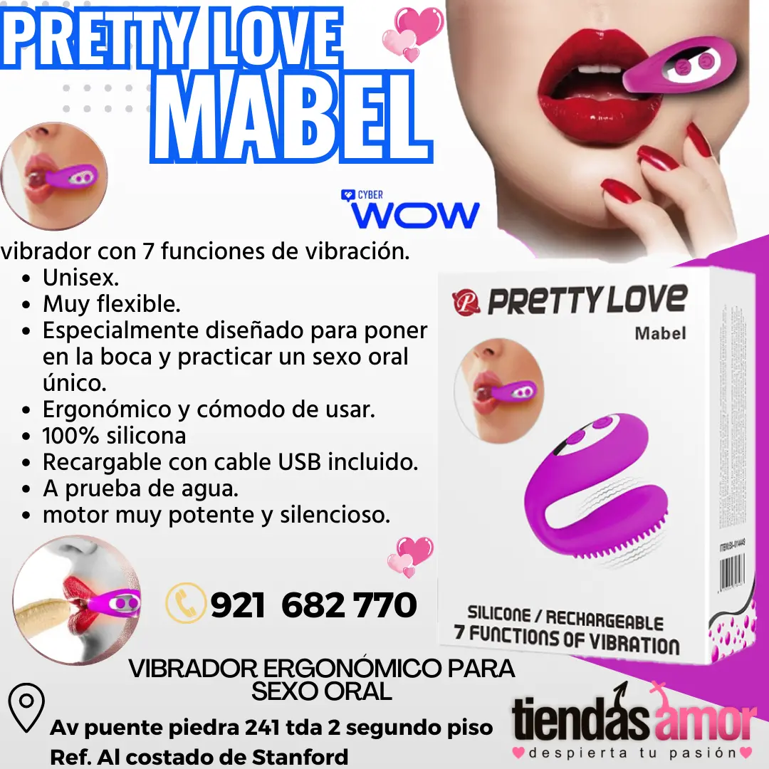 Mabel de Pretty Love Es un dispositivo para estimular durante el sexo oral