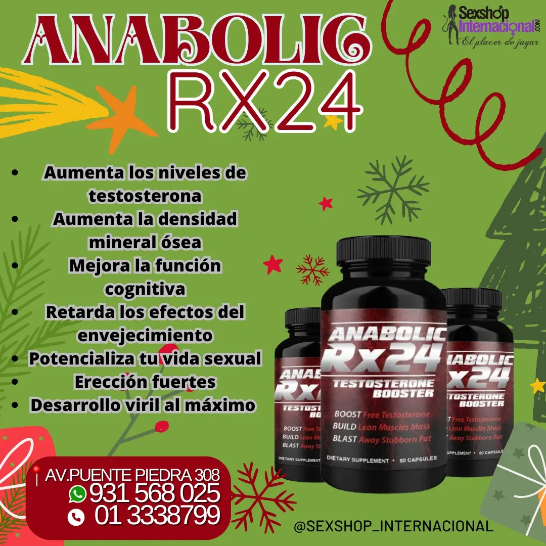 Anabólico Rx24 alto rendimiento SEXUAL Y DESARROLLO - SEXSHOP PERU