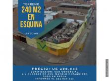 VENTA DE TERRENO DE 240 M2 EN ESQUINA USO COMERCIAL LOS OLIVOS