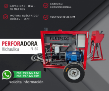 PERFORADORA HIDRAULICA FL-50 PARA ACTIVIDADES DE EXPLORACIÓN