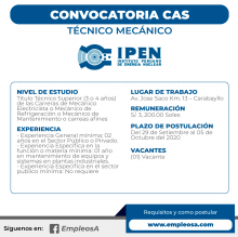 CAS N° 32: Técnico Mecánico Vacantes: 1