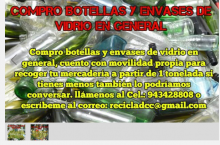 COMPRO BOTELLAS Y ENVASES DE VIDRIO EN GENERAL