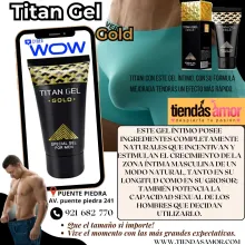 Titan Gel Gold Crema con textura y apariencia de gel