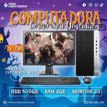  PC CORE I5 MONITOR 20 CON ENTREGA INMEDIATA 