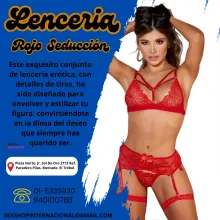 Lencería rojo seducción 