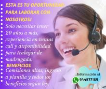 Experiencia en ventas por CALL CENTER!